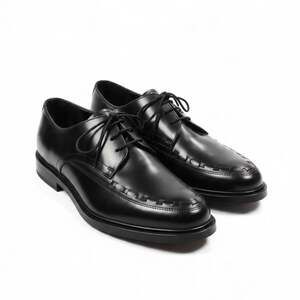 All Saints Men's New Black Topper Woven Leather Derby Size US 13 / EUR 46 $349